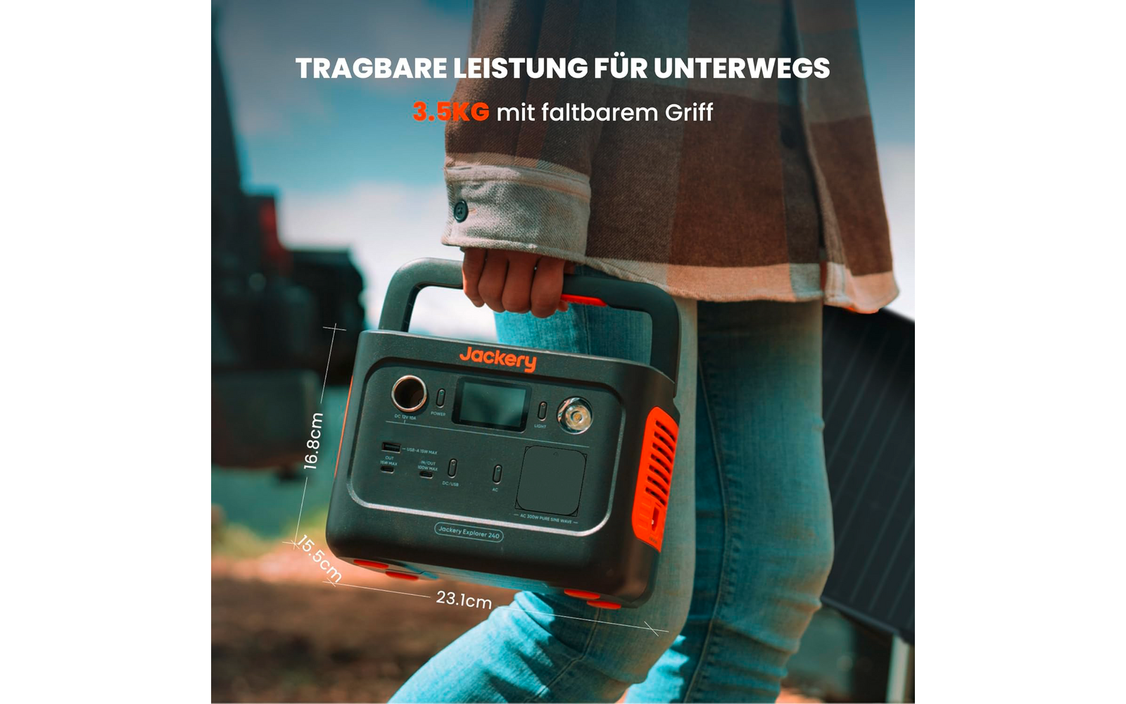 Produktbild Jackery Explorer 240 V2 Tragbare Powerstation 256 Wh / 300 W 1