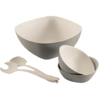 Set de vaisselle &agrave; salade 5 pi&egrave;ces gris/beige Gala Outwell