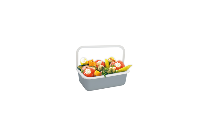 HoneyWare Emaille Voedsel Bewaarbox S 0,42 Liter Lichtgrijs