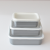 Caja de almacenamiento de alimentos esmaltada HoneyWare S de 0,42 litros de color gris claro