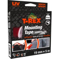 T-Rex Moutning Tape voor permanente toepassingen zonder boren of schroeven 5 meter transparant