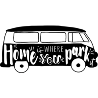 Advanture Shop Home is where you park it Autoaufkleber 11 x 5,3 cm