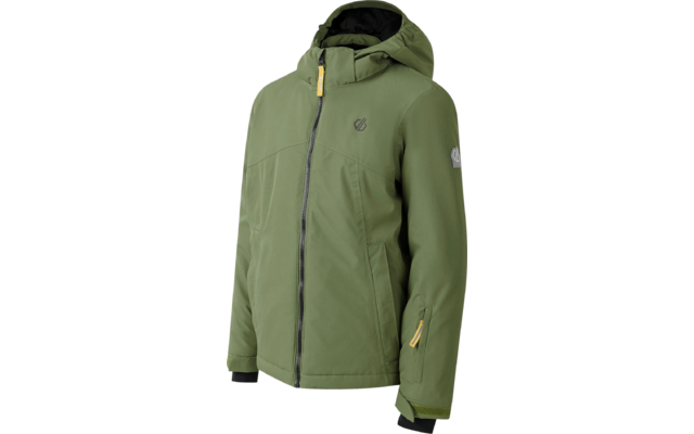Grüne Jacke mit Kapuze und Reißverschluss
