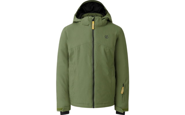 Grüne Kapuzenjacke mit Reißverschluss und Taschen