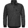 Schwarze Steppjacke mit Reißverschluss und Stehkragen