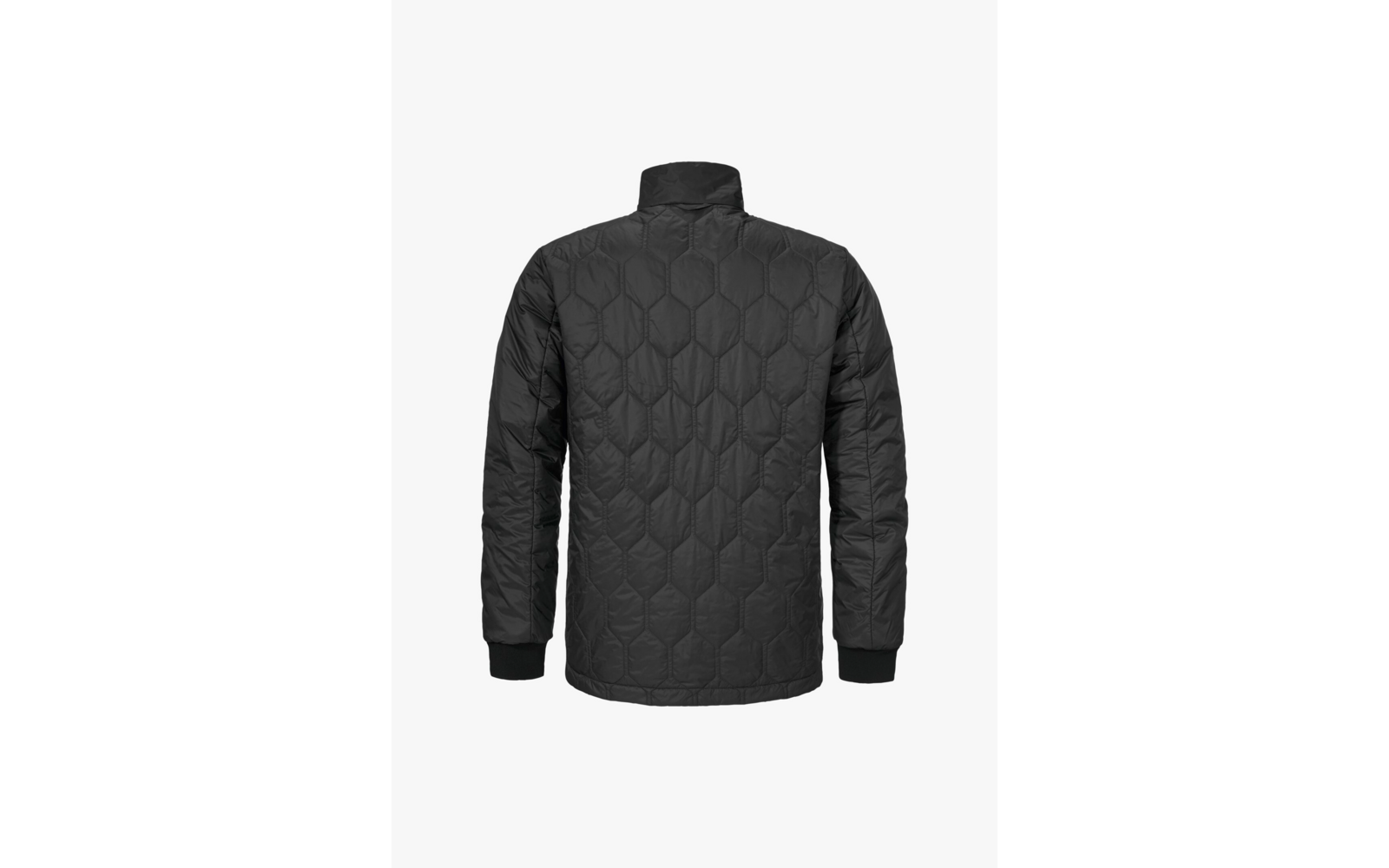 Schwarze Jacke von hinten mit Steppmuster