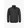 Schwarze Steppjacke mit Reißverschluss und Stehkragen