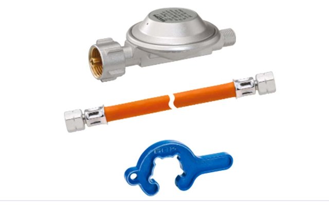 GOK regulating valve set EN61 1,5kg/h 50mbar 6,3 x 3,5-800 mm KLF connection to 5/8 UNF male