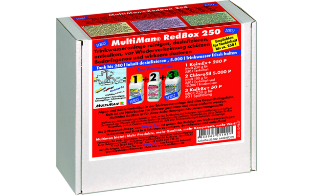 MultiMan MultiBox RedBox 250 desinfectie van drinkwater