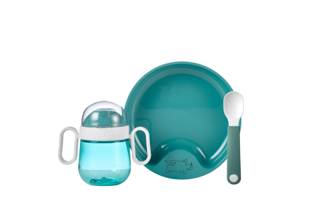 Mepal Mio baby tableware set 3 pieces deep turquoise