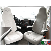 Ideatermica Venus D Sitzbezug mit integrierter Kopfst&uuml;tze und Gurten 2 St&uuml;ck grau