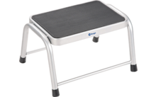 Taburete con estructura metálica y superficie negra