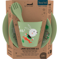 Koziol children's tableware set 5-piece HOP ON AT HOME pistachio