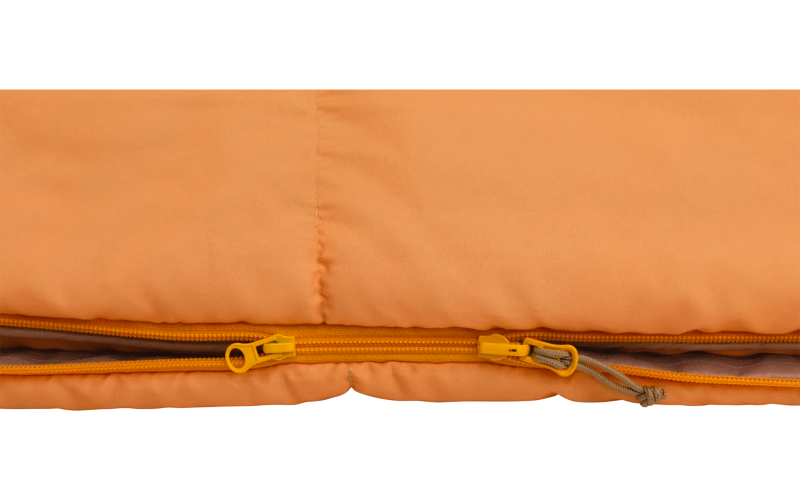 Oranje slaapzak met open rits