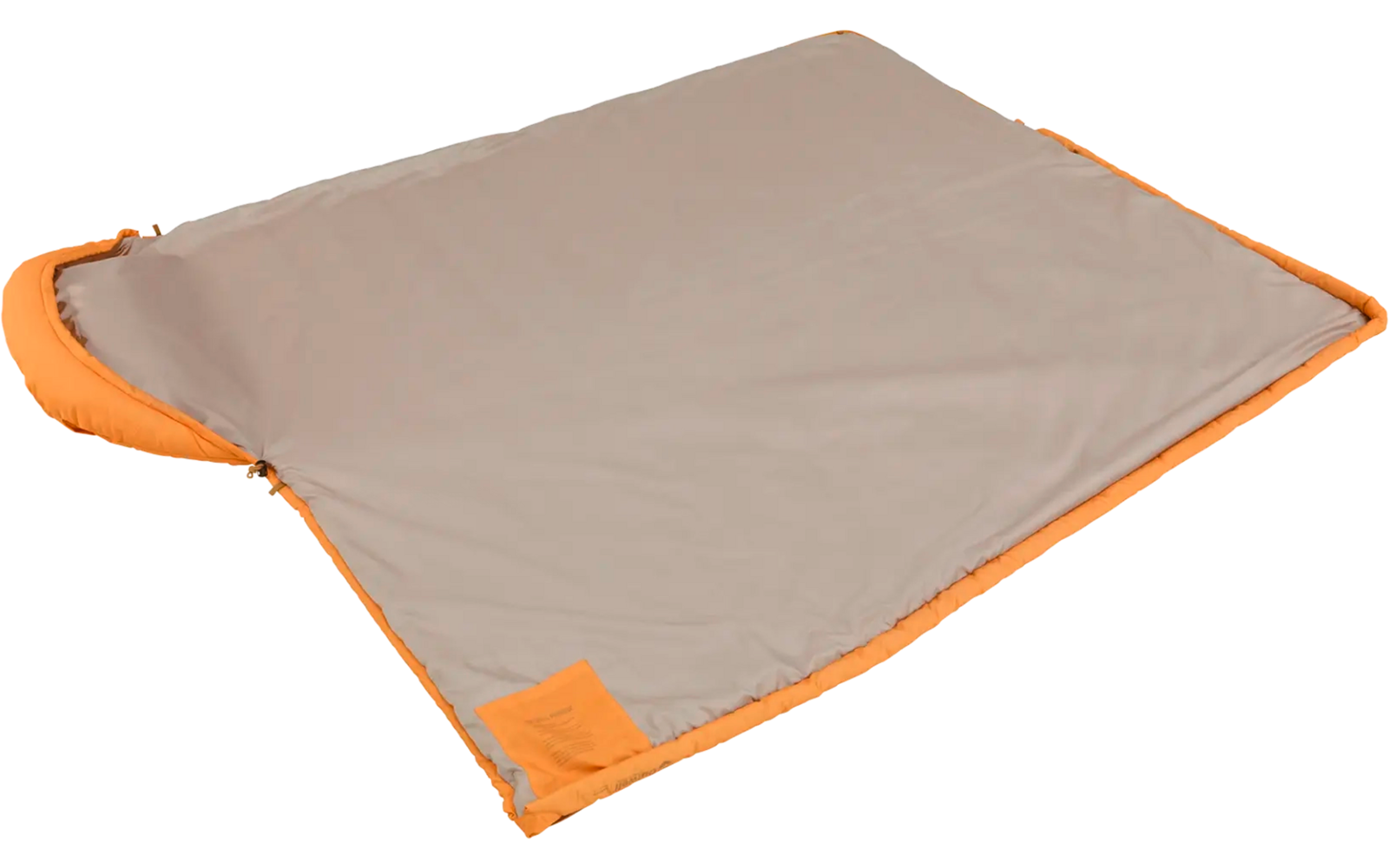 Beige en oranje deken op witte achtergrond