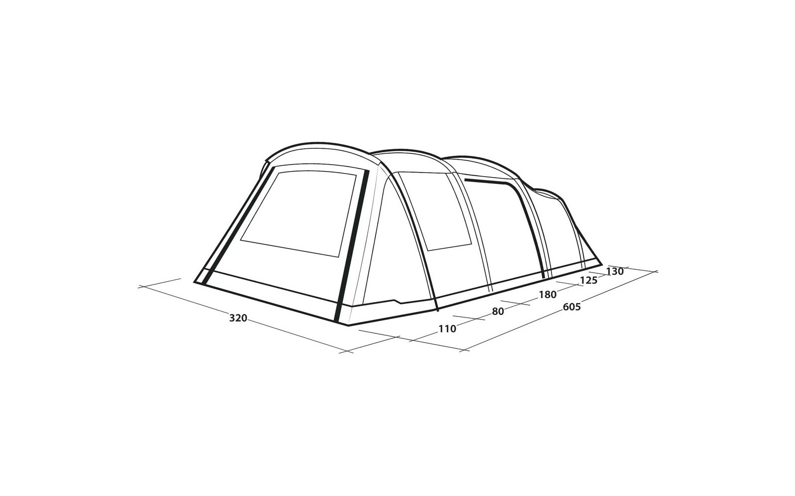 Produktbild Outwell Hornet 5 Air Familienzelt 5 Personen 480 x 310 cm 1