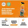 Flasche Universalreiniger mit Orangenmotiv und Text in Deutsch