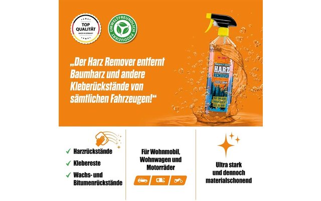 Flasche Universalreiniger mit Orangenmotiv und Text in Deutsch