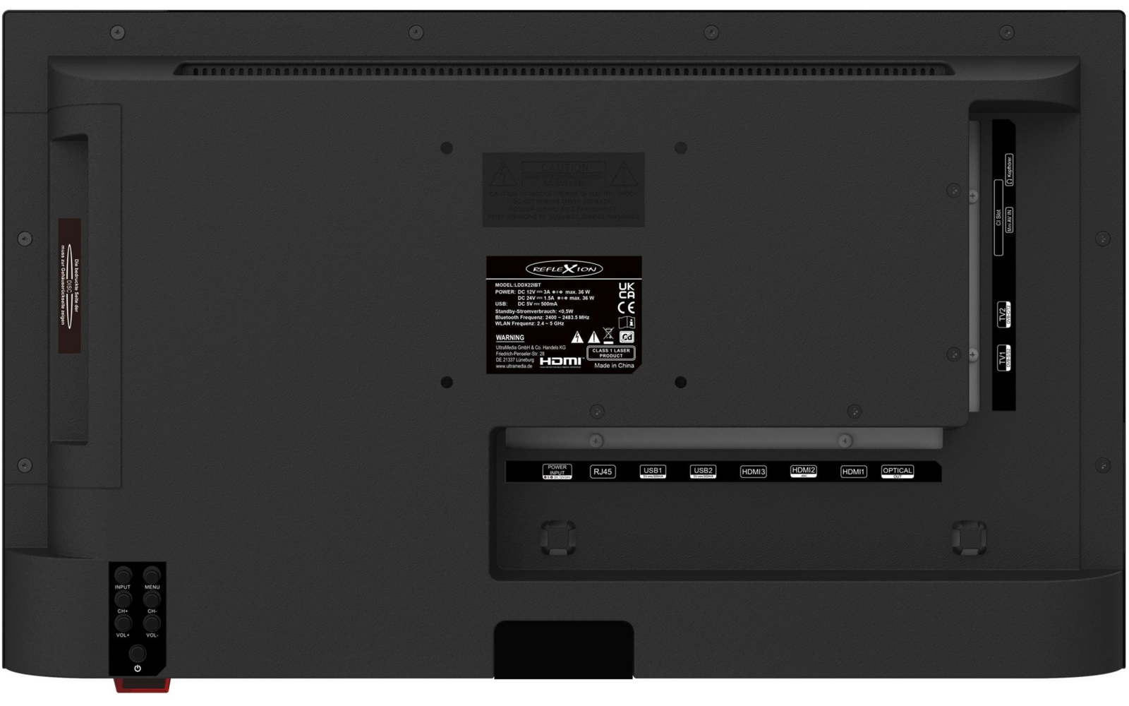 Produktbild Reflexion LED-Smart TV Fernseher mit DVD-Player Full HD 12V / 24V / 240V schwarz 1