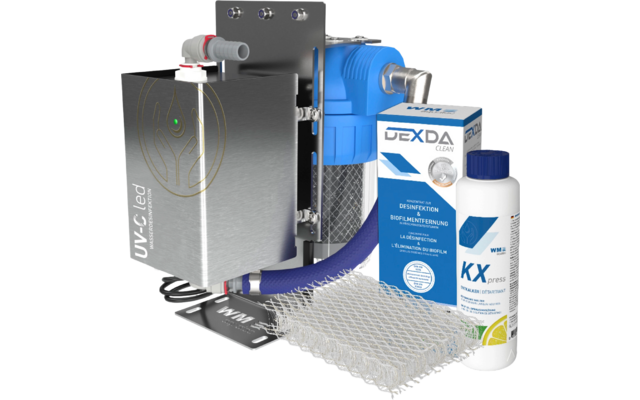 WM Aquatec Komplett-Lösung Wasserhygiene für Tanks bis 100 Liter bestehend aus UV-Einheit / Filter / Wasserkonservierung