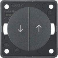 Berker Integro Jalousie-Serientaster mit Aufdruck Symbol Pfeile anthrazit matt