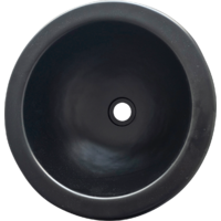 Comet inset mini washbasin round matt black 29 cm