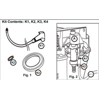 Thetford Handbrause Set 3 teilig passend f&uuml;r Thetford Toilette Aqua Magic V und Bravura