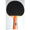 Tischtennisschläger mit schwarzer Schlagfläche und Holzgriff