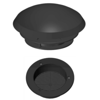 Knorz dakluik met vliegenhor 190 mm zwart