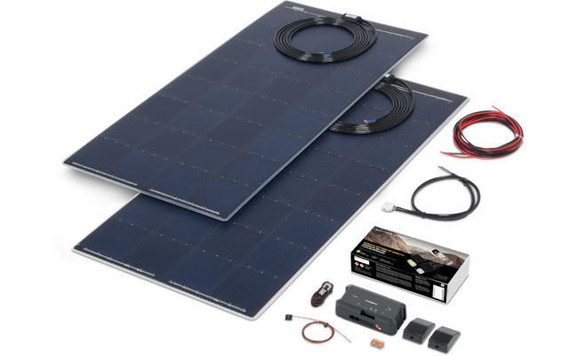 Büttner Elektronik Flat Light MT 120-2 FL Installation solaire complète 120 Wp