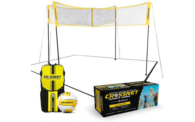 Produktbild Crossnet Volleyballnetz Set 4 Ecken Spiel verstellbar 4&ndash;8 Spieler 1