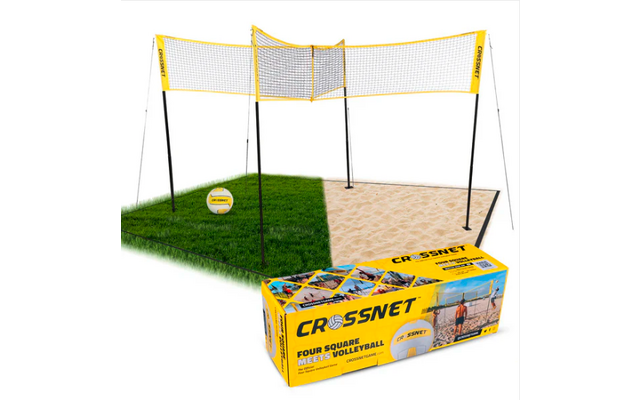 Produktbild Crossnet Volleyballnetz Set 4 Ecken Spiel verstellbar 4&ndash;8 Spieler 1