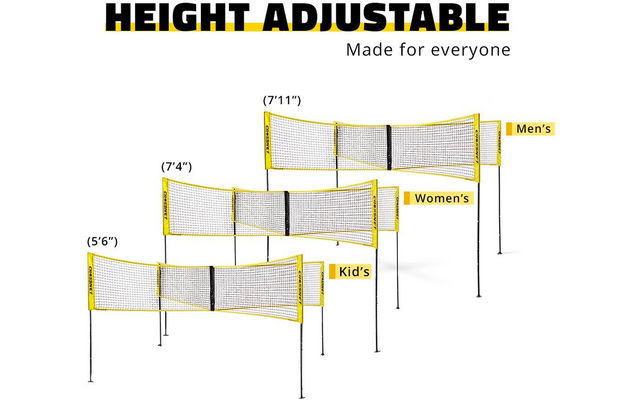 Produktbild Crossnet Volleyballnetz Set 4 Ecken Spiel verstellbar 4&ndash;8 Spieler 1