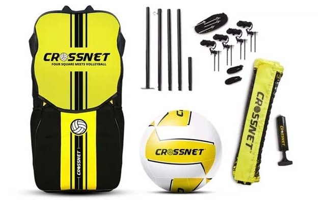 Produktbild Crossnet Volleyballnetz Set 4 Ecken Spiel verstellbar 4&ndash;8 Spieler 1