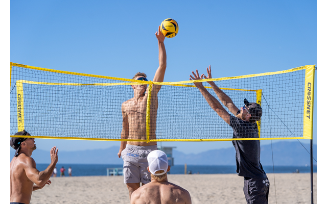Product afbeelding Crossnet Volleyballnetz Set 4 Ecken Spiel verstellbar 4&ndash;8 Spieler 1