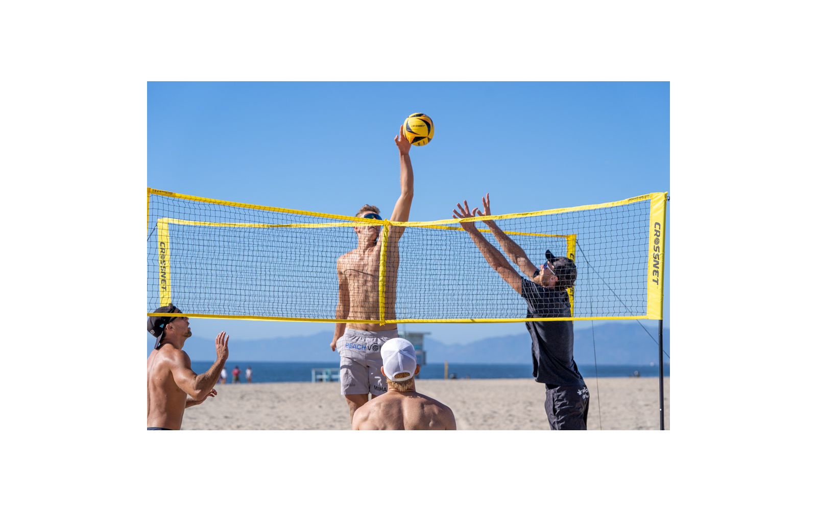 Product afbeelding Crossnet Volleyballnetz Set 4 Ecken Spiel verstellbar 4&ndash;8 Spieler 1