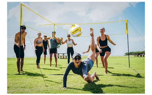 Product afbeelding Crossnet Volleyballnetz Set 4 Ecken Spiel verstellbar 4&ndash;8 Spieler 1