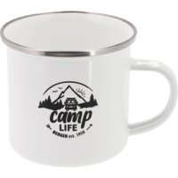 Camplife Emaille Becher 350 ml weiß