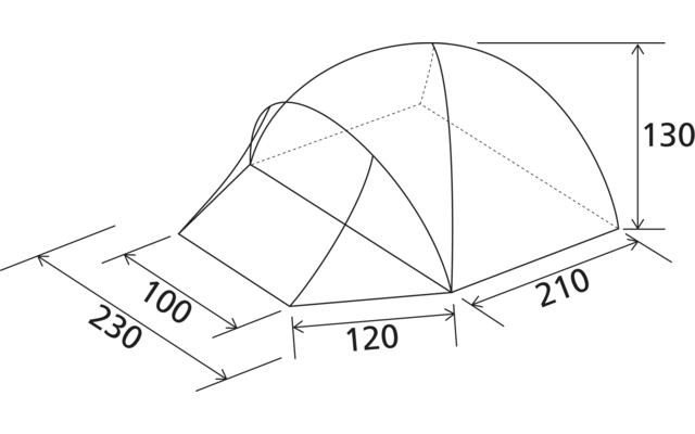 Produktbild Brunner Globo 3 Kuppelzelt  f&uuml;r 3 Personen 2,3 x 3,3 x 1,3 m 1