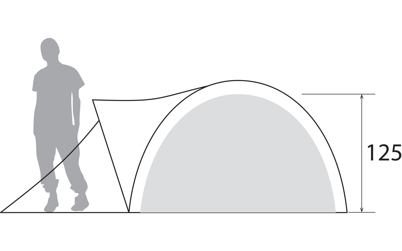 Produktbild Brunner Globo 3 Kuppelzelt  f&uuml;r 3 Personen 2,3 x 3,3 x 1,3 m 1