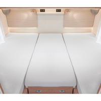 Set de draps-housses 3 pièces pour lit arrière argenté