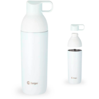 Gourde en inox avec couvercle 2 en 1 550 ml - blanc mat Berger