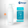 Berger Edelstahl Trinkflasche mit 2-in-1 Deckel 550 ml - wei&szlig; matt