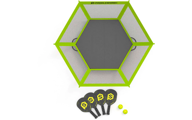 Produktbild PaddleSmash Spielset mit Schl&auml;gern und Netzsystem faltbar 7-teilig 1
