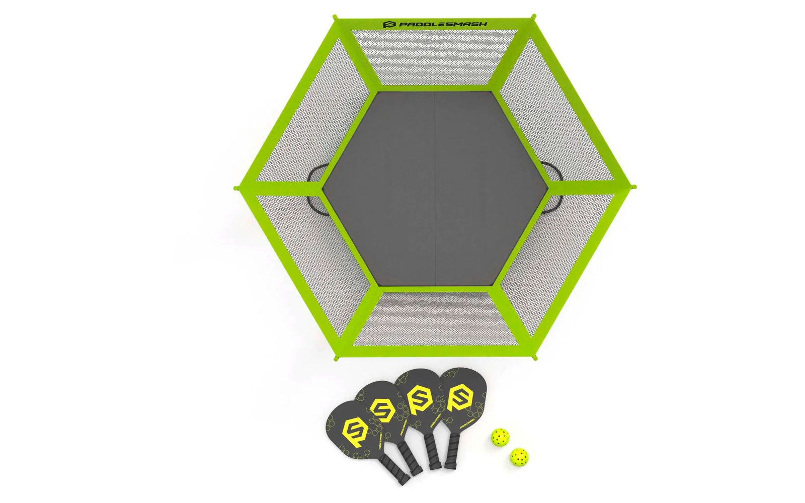 Produktbild PaddleSmash Spielset mit Schl&auml;gern und Netzsystem faltbar 7-teilig 1