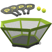 PaddleSmash Spielset mit Schl&auml;gern, Pickleball  und Netzsystem faltbar 7-teilig
