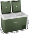 Berger EPL 95 Kompressor K&uuml;hlbox mit Tiefk&uuml;hlfunktion 12V 24V 230V 95 Liter Dual Zone 