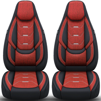 Bremer Sitzbez&uuml;ge Wohnmobil Schonbez&uuml;ge H-Serie 2 St&uuml;ck f&uuml;r Fiat Ducato / Jumper / Boxer rot/schwarz