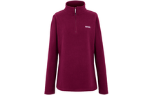 Jersey polar burdeos con cremallera corta y cuello alto