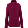 Bordeauxroter Fleecepullover mit kurzem Reißverschluss und Stehkragen